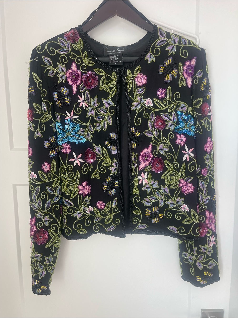 Laurence Kazar Embellished Floral Jacket